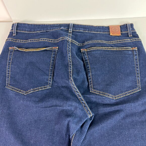 Aviator Jeans Men's 39 x 32* Straight Dark Blue Faded Stretch Denim Tag 40 - Picture 10 of 16